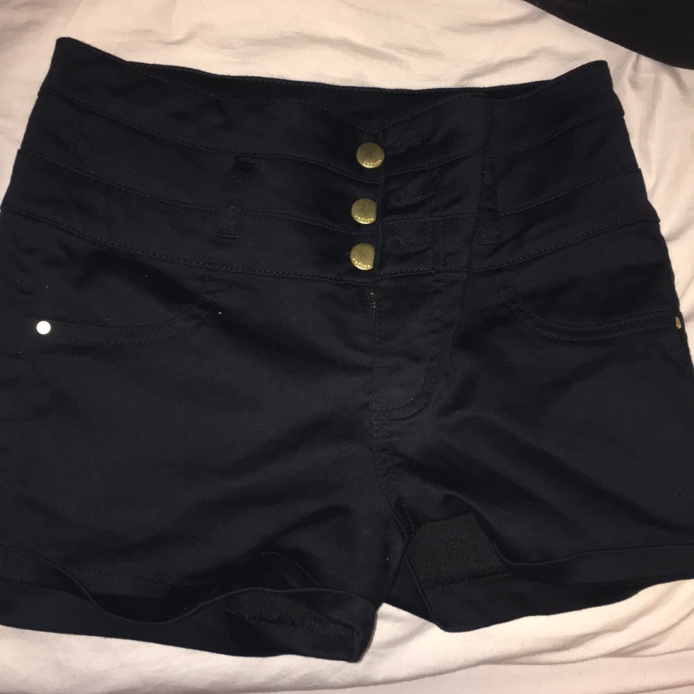 Black High Waisted Shorts